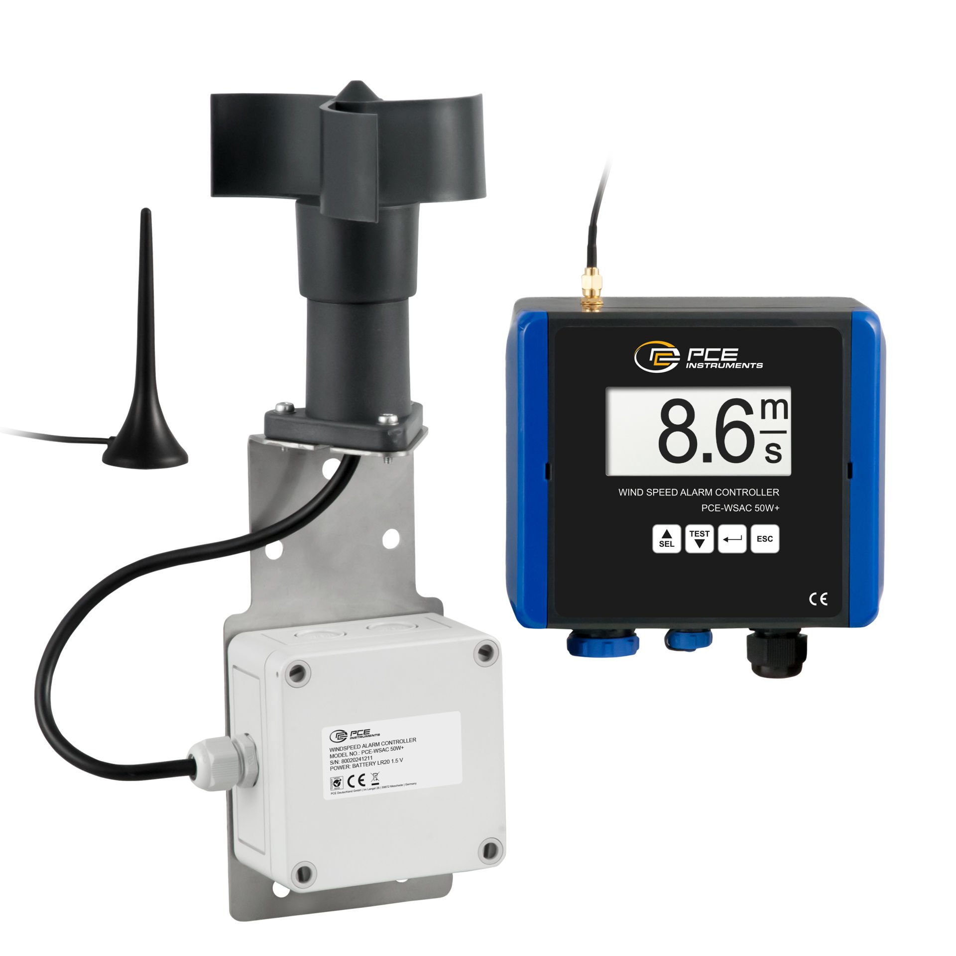 PCE-WSAC 50W+ 24 Rüzgar Ölçer