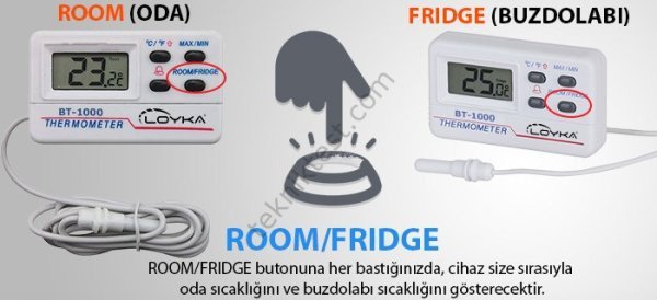 BT 1000 Alarmlı Buzdolabı Termometresi