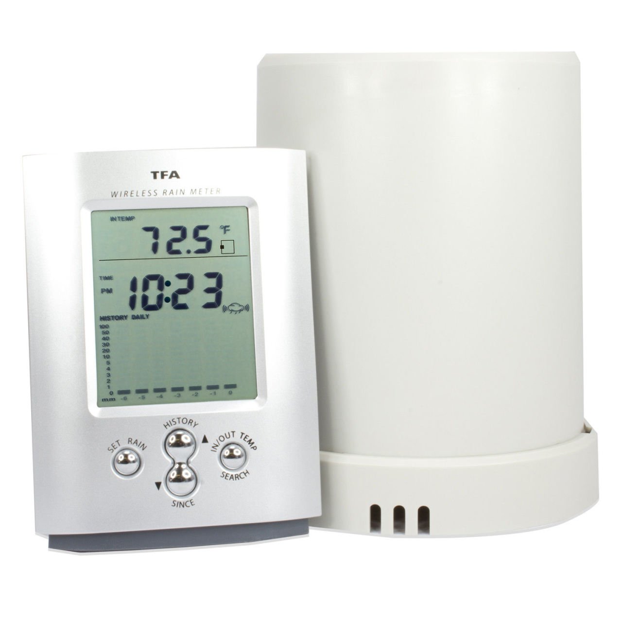 TFA 47.3003 ´MONSUN´ Yağmur Ölçer, İç ve Dış Sıcaklık Ölçer (  Plüviyometre )