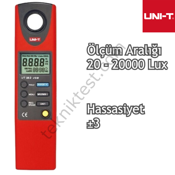 Uni-t UT382 Luxmetre (PC Bağlantılı)
