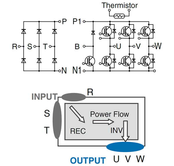 Fuji Electric 7MBR50VY120-50 igbt Modül