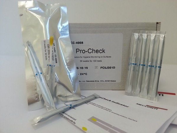PRO CHECK Çift Taraflı Protein kalıntı Kontrol Swab Kiti  (  1paket=10 ad.)