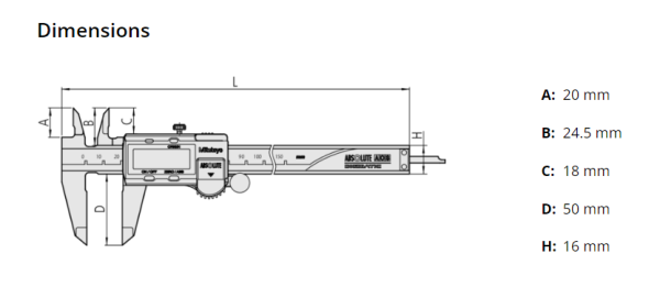 Mitutoyo 500-172-30 0-200mm mm/Inch Dijital Kumpas