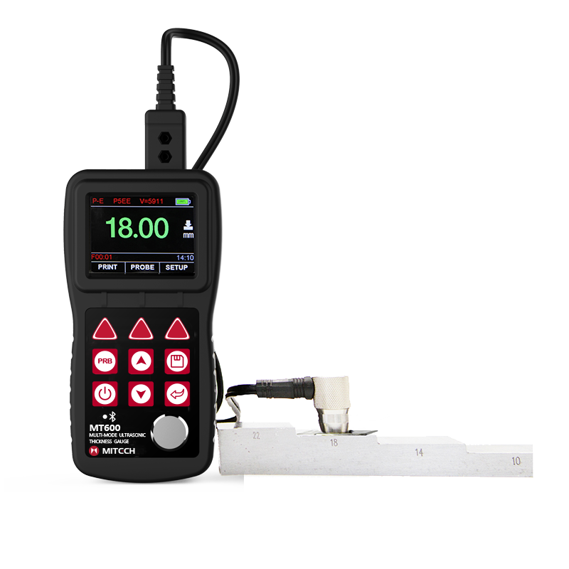 Mitech MT600 Çok Modlu Ultrasonik Kalınlık Ölçer, Boya altı ölçüm: 3-100mm , Ölçüm aralığı : 0,65 – 600 mm