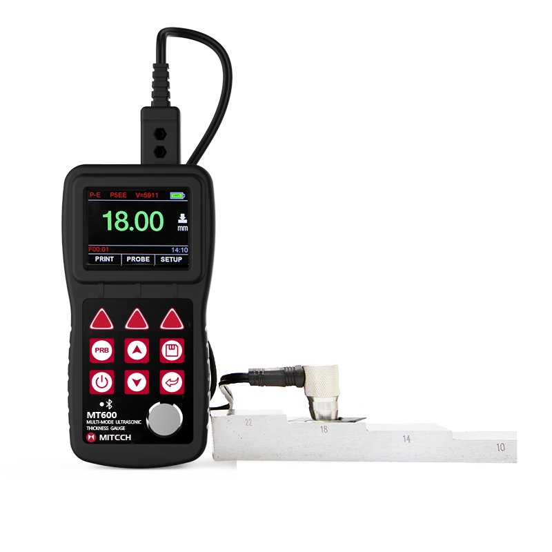 Mitech MT600 Çok Modlu Ultrasonik Kalınlık Ölçer, Boya altı ölçüm: 3-100mm , Ölçüm aralığı : 0,65 – 600 mm