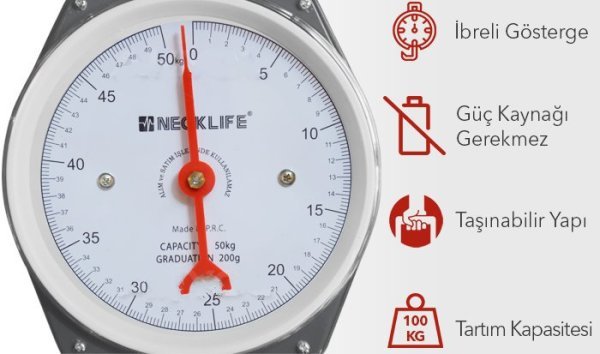 İbreli Askı Terazi 50KG