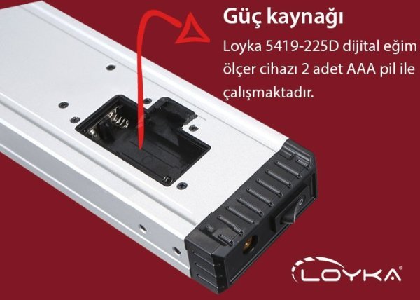 Loyka 5419-225D Dijital Eğim Ölçer (Çizgi Lazerli) 22.5CM