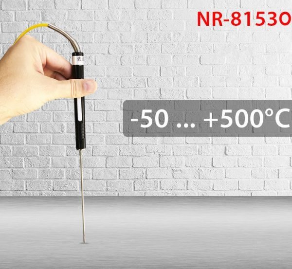NR 81530B K Tipi Düz Uçlu Sıcaklık Ölçer Prob -50°C +500°C