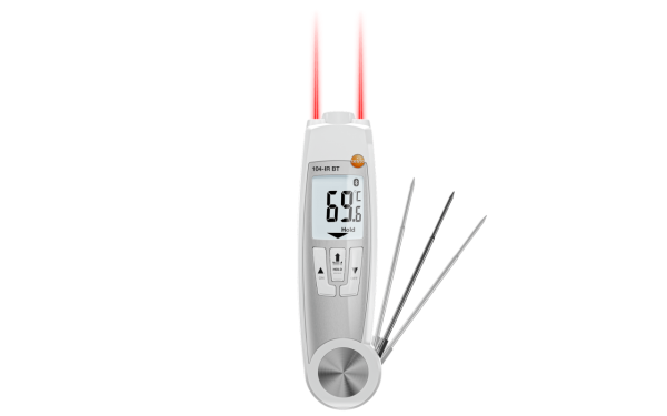 Testo 104-IR BT - App Bağlantılı Infrared/Batırma Termometresi