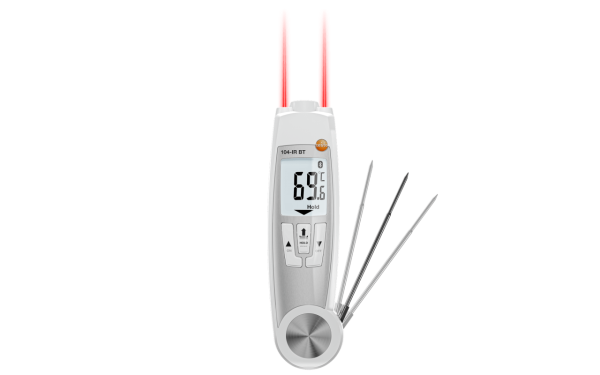 Testo 104-IR BT - App Bağlantılı Infrared/Batırma Termometresi