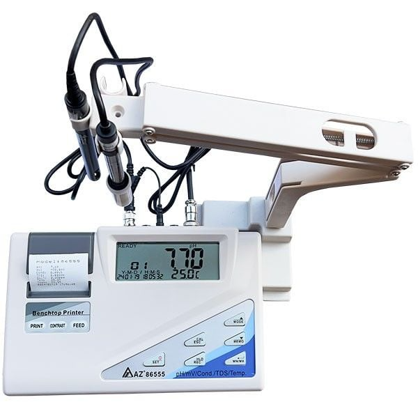 AZ 86555 Yazıcılı Masaüstü pH Ölçüm Cihazı | İletkenlik | TDS | Tuzluluk | Sıcaklık Ölçer