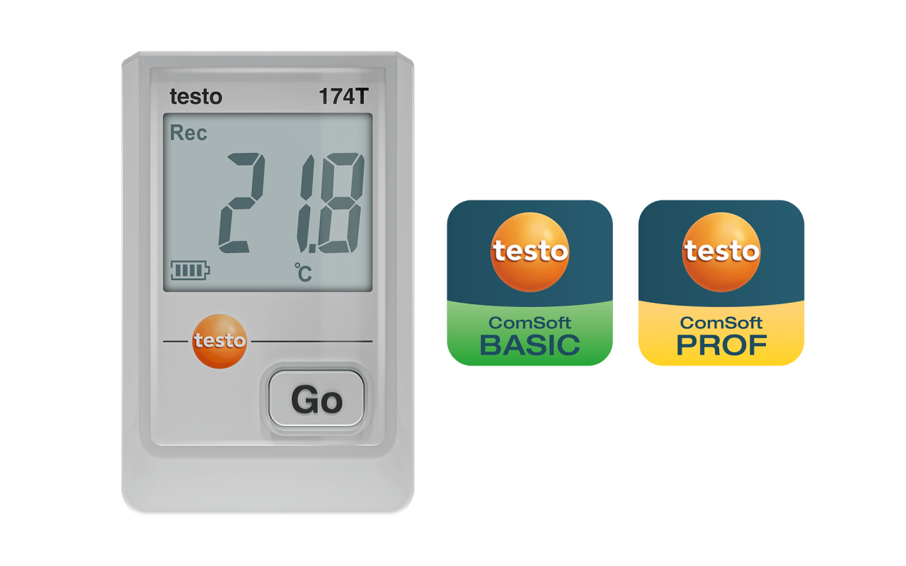 Testo 174T USB-C Girişli Mini Sıcaklık Kayıt Datalogger Cihazı | Beyaz