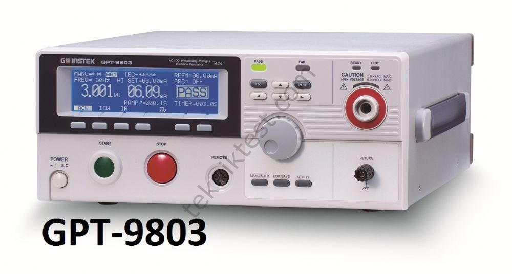 GW Instek GPT-9803 (CE) Elektriksel Güvenlik Test Cihazı(AC/DC/IR)