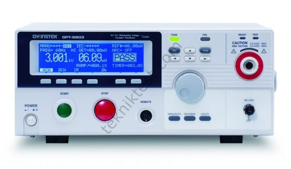 GW Instek GPT-9803 (CE) Elektriksel Güvenlik Test Cihazı(AC/DC/IR)