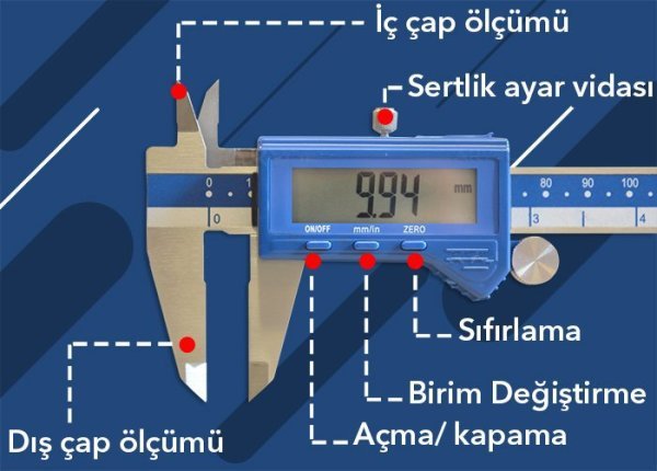 Dasqua 1804-1065 Dijital Kumpas  (Ekonomik Model)