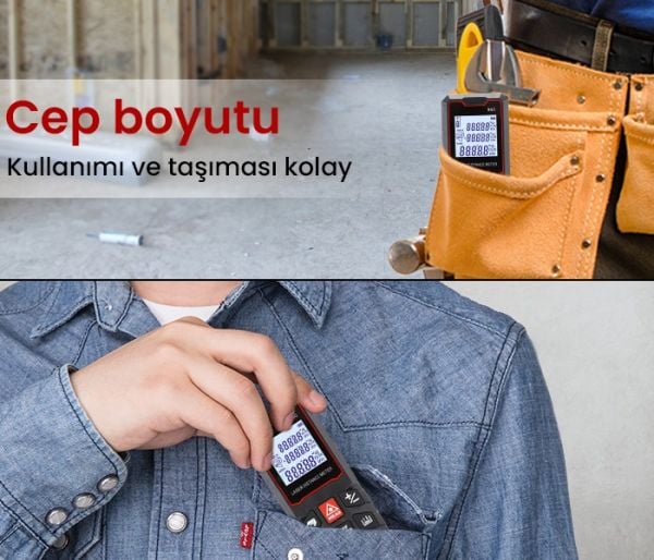 B40 Temel Seviye Lazer Mesafe Ölçer | Hobi ve Hafif İşler İçin