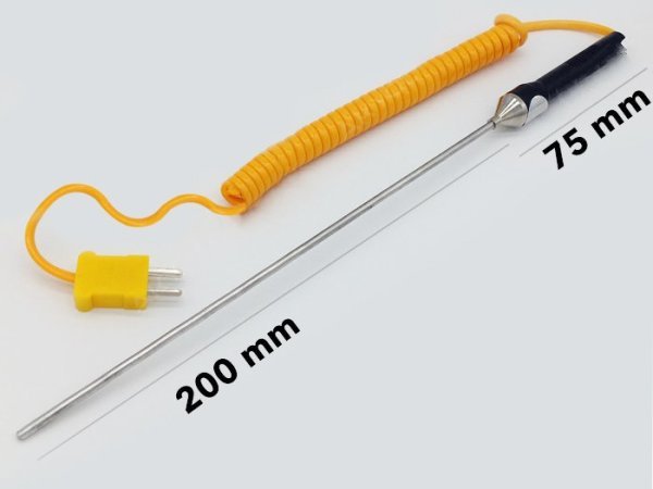 WRNM-102B K Tipi Sıcaklık Ölçer Prob 0°C +600°C (Prob Uzunluğu: 20cm)