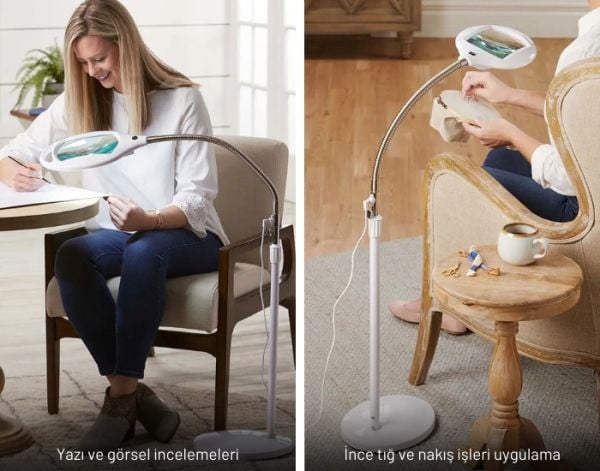 StandMag Ayaklı Esnek Boyunlu Ledli Büyüteç