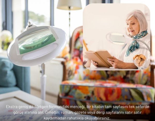 StandMag Ayaklı Esnek Boyunlu Ledli Büyüteç