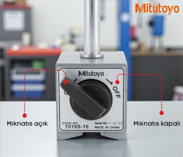 Mitutoyo 7010S-10 Komparatör Saatleri İçin Manyetik Stand