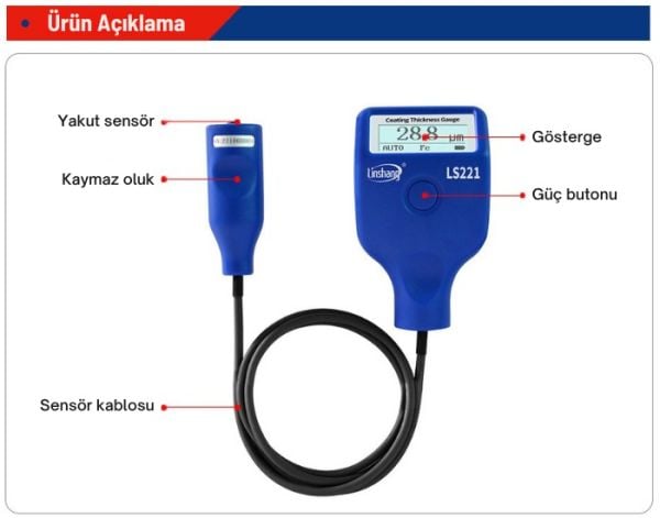 Linshang LS221 Kablolu Boya Kalınlık Ölçer