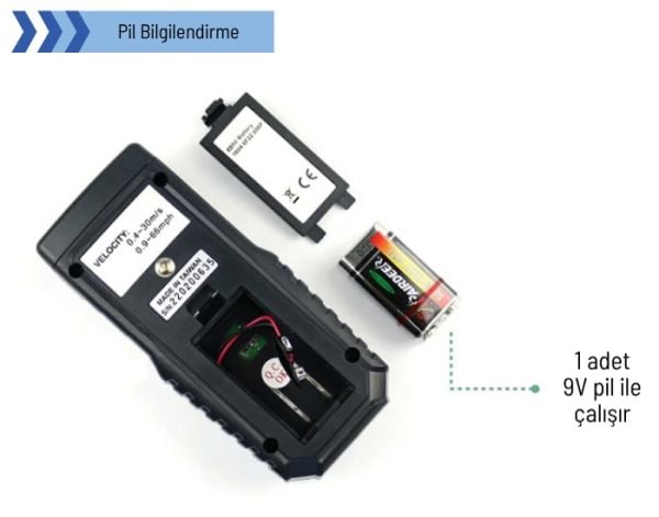 Tenmars TM-412A Hava Hızı ve Hava Debisi Ölçer