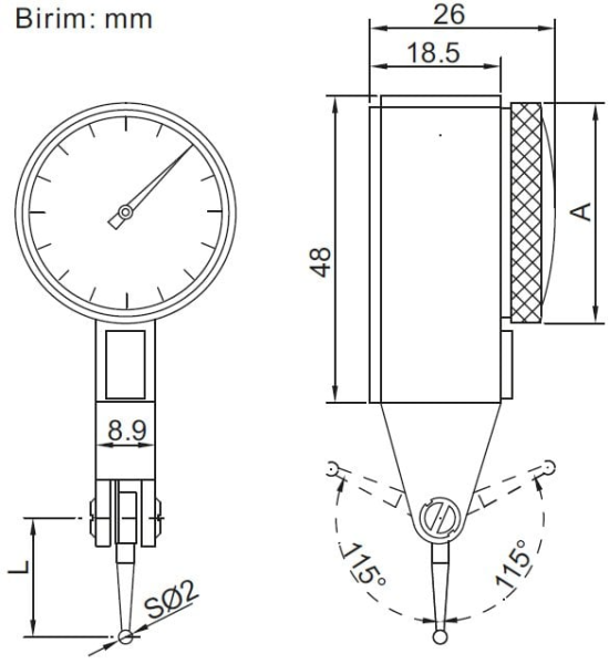 İnsize 2380-08 Salgı Komparatör Saati