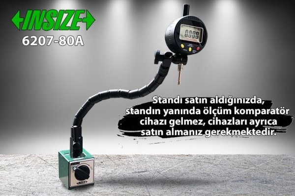İnsize 6207-80A Bükülebilir Kollu Manyetik Stand