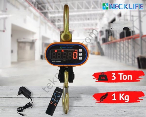 OCS-K Dijital Vinç Baskülü - Hassasiyet: 1 Kg. Max: 3 Ton