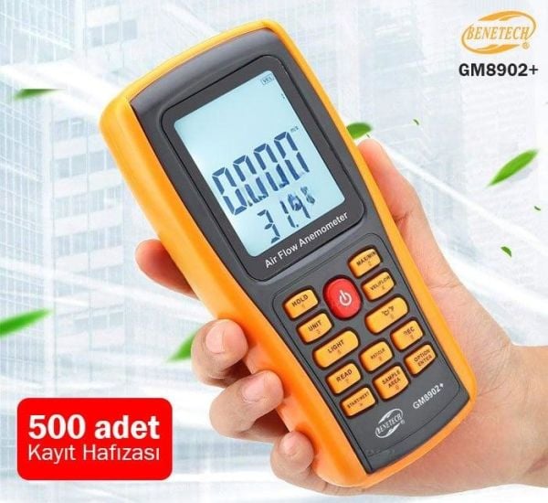Benetech GM8902+ Plus Hava Hızı ve Hava Debisi Ölçer