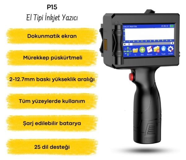 P15 El Tipi İnkjet Yazıcı
