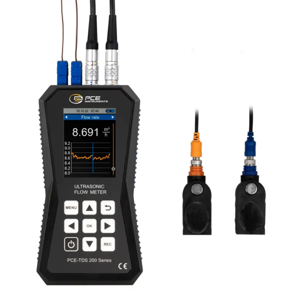 PCE-TDS 200+ M Ultrasonik Debimetre ISO Kalibrasyon Sertifikalı