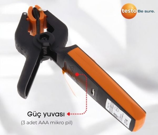 Testo 115i Akıllı Telefon İle Yönetilebilen Kıskaçlı Termometre