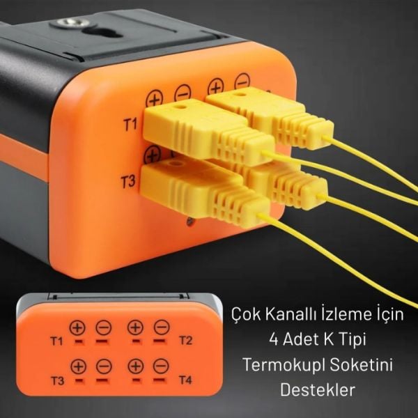 AZ 88594 GLP 4 Kanallı K Tipi Termokupl Veri Kaydedici