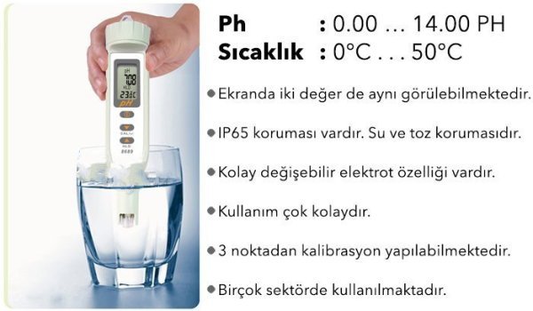 AZ 8689 Hassas Dijital PH metre (Değiştirilebilir problu)