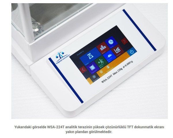 WSA-224T Dokunmatik Ekranlı Analitik Terazi + YOĞUNLUK KİTİ