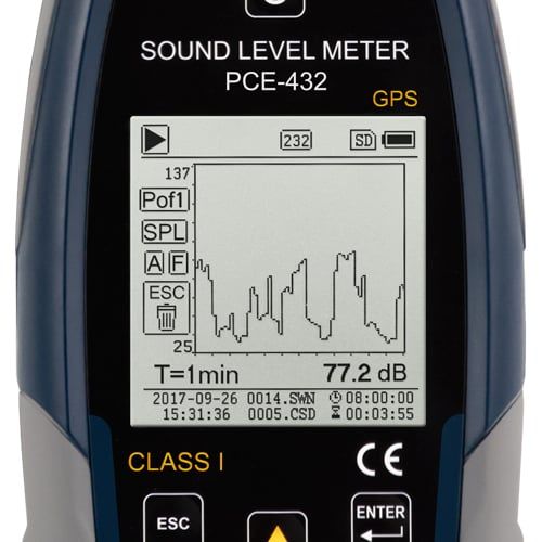 PCE-432 EKİT Ses Seviyesi Ölçüm Cihazı Kiti