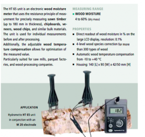 Gann Hydromette HT 65 Ahşap Nemi Ölçüm Cihazı ( %4 ...  %60)