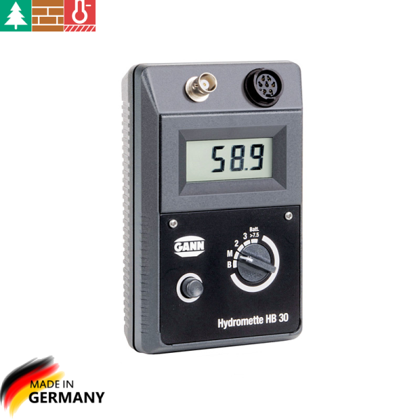 Gann Hydromette HB 30 Ahşap Ve Yapı Nemi Ölçüm Cihazı ( ahşap nemi:%4 ila %30 , yapı nemi : 0 İLE 80 DİJİT - 0.5 to 25 wt.-% - 0.3 to 12 CM-%  )