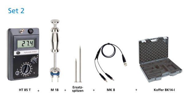 Gann HYDROMETTE HT 85 T Ahşap Ve Yapı Nemi Ölçüm Cihazı ( Ahşap nemi: %4 ila %100 ,  yapı nemi: 0 ila 80 Dijit - 0.5 to 25 wt.-%  - 0.3 to 12 CM-%