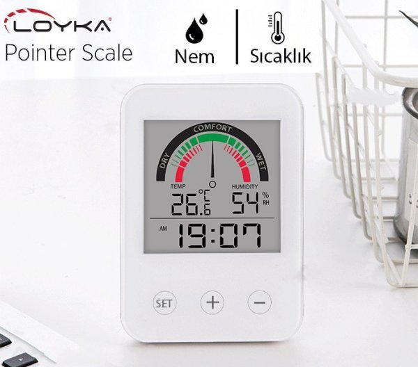 Pointer Scale Saat, Sıcaklık ve Nem Göstergesi