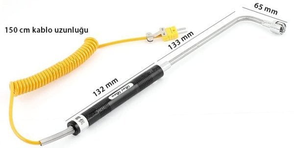NR 81533B K Tipi Yüzey Sıcaklık Ölçer Prob -50°C +500°C (Prob Uzunluğu: 13cm)