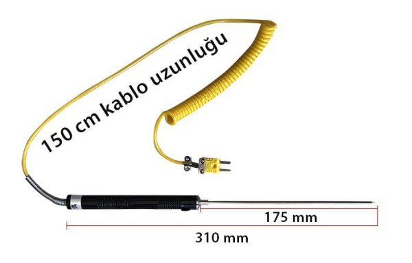 NR 81539 K Tipi Sıcaklık Ölçer Prob -50°C +500°C