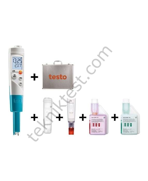 Testo 206 pH1 set pH/sıcaklık ölçüm cihazı seti