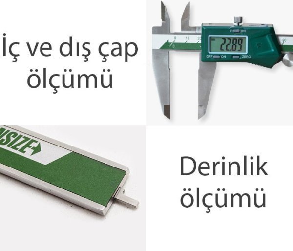 İnsize 1108-300 Dijital Standart Kumpas 0-300 mm