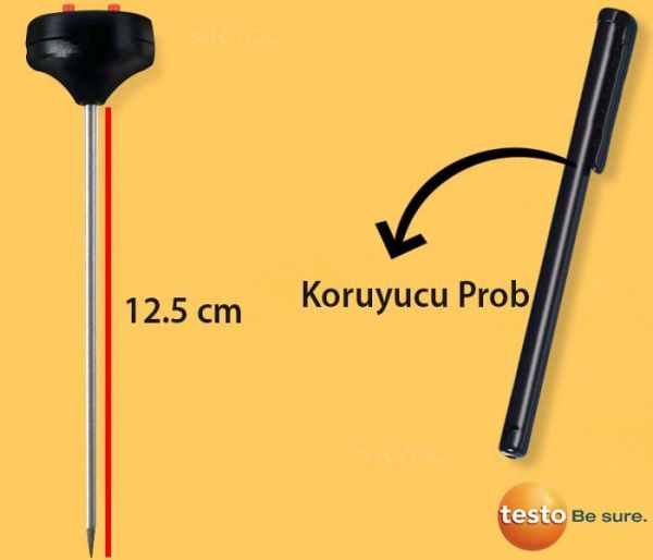 Testo Mini Termometre 12.5cm Prob
