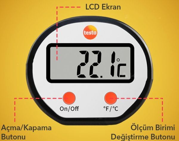 Testo Mini Termometre 12.5cm Prob