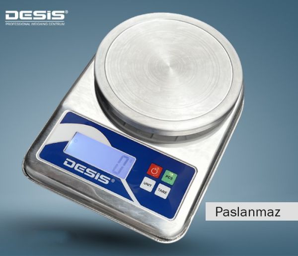 Desis KFS S1 Paslanmaz Dijital Terazi 5KG / 1GR