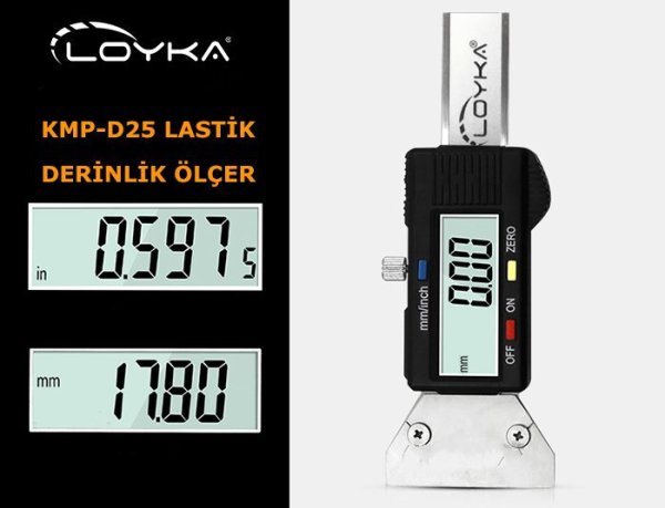 KMP-D25 Lastik Derinlik Kumpası 0-25 mm
