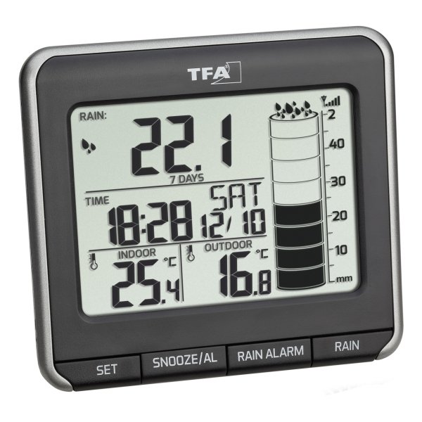 TFA 47.3004 ´RAINMAN´ Yağmur Miktarı Ölçer, İç-Dış Sıcaklık Ölçer